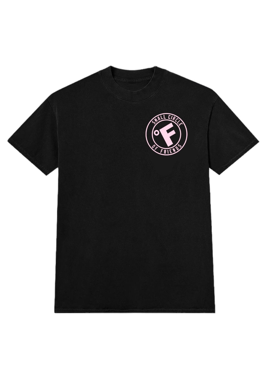 SMALL CIRCLE OF FRIENDS TEE BLACK/PINK