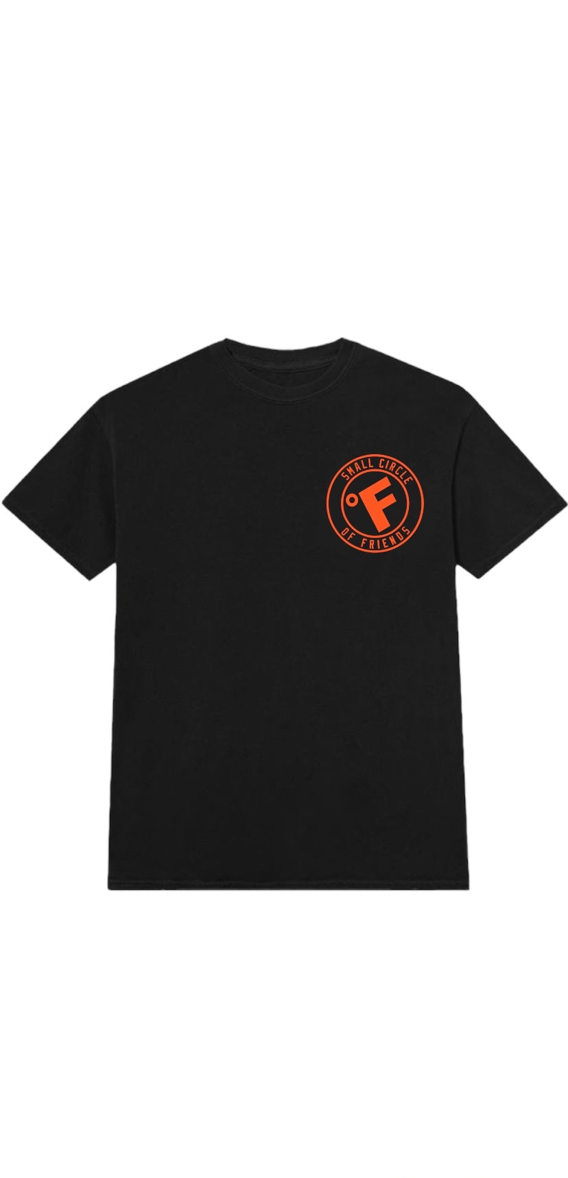 SMALL CIRCLE OF FRIENDS TEE BLACK/ORANGE