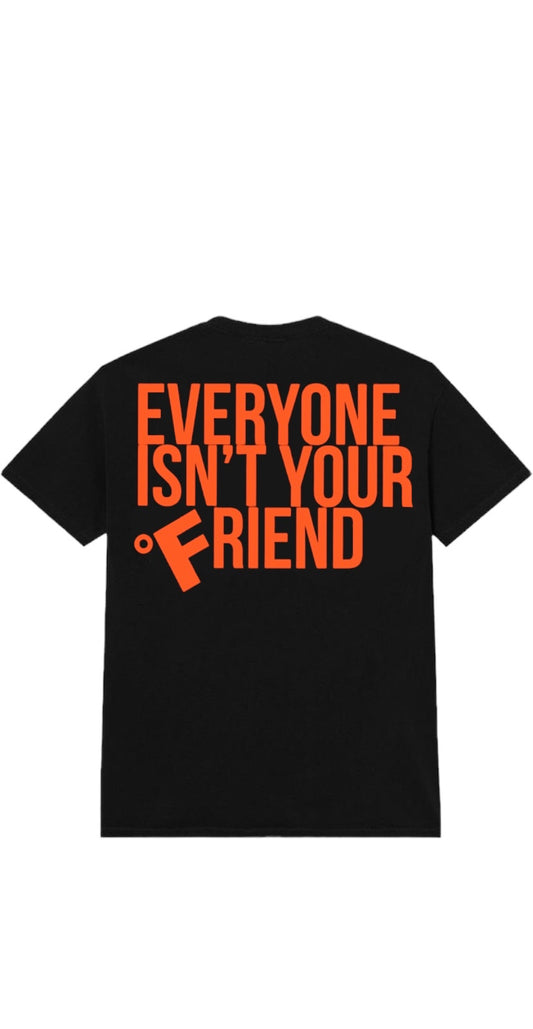 SMALL CIRCLE OF FRIENDS TEE BLACK/ORANGE