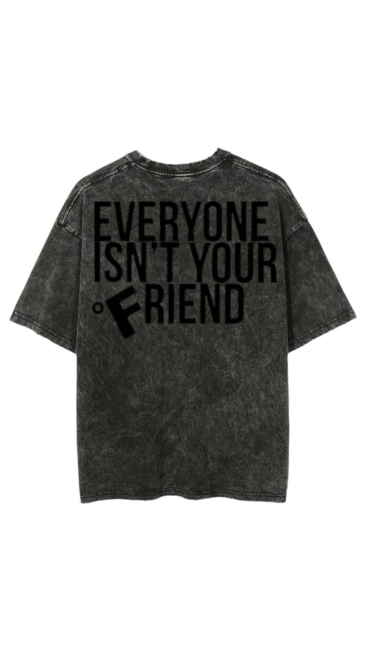 SMALL CIRCLE OF FRIENDS TEE MINERAL WASH/BLACK