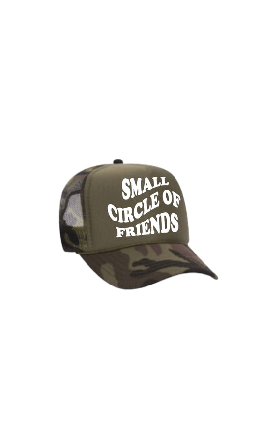 SMALL CIRCLE OF FRIENDS TRUCKER CAMO GREEN