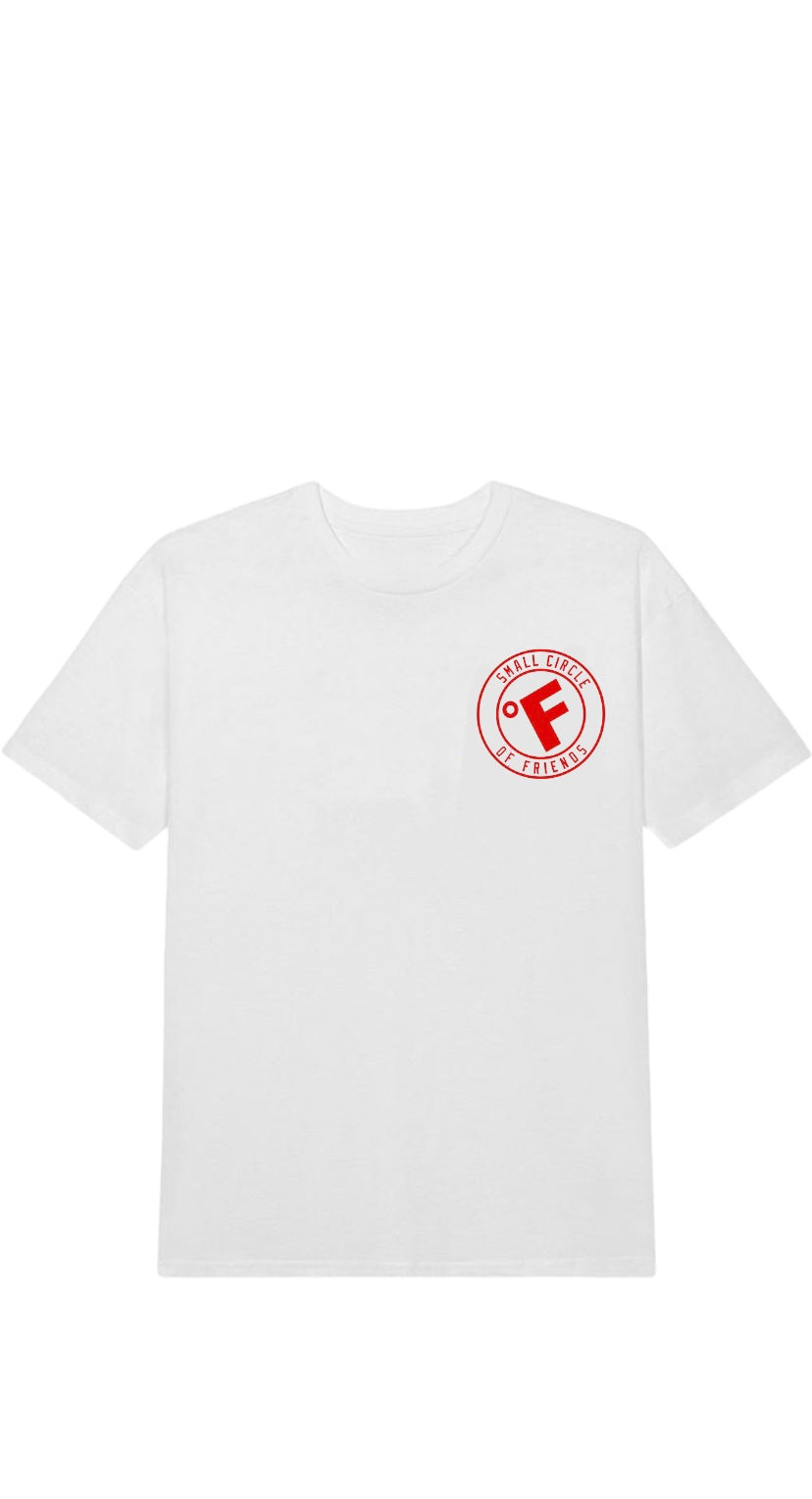 SMALL CIRCLE OF FRIENDS TEE WHITE/RED